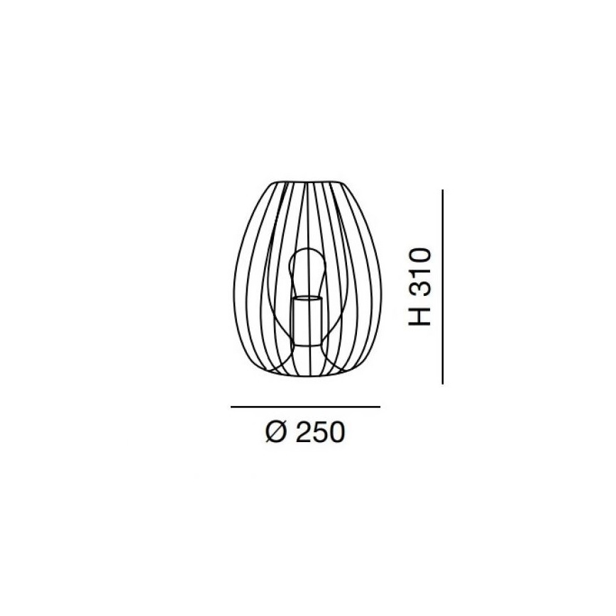 Fabas Luce 3677-34-102 - Galda lampa CAMP 1xE27/40W/230V balta