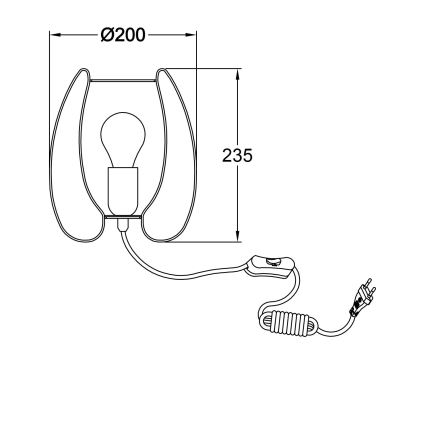 Fabas Luce 3677-34-102 - Galda lampa CAMP 1xE27/40W/230V balta