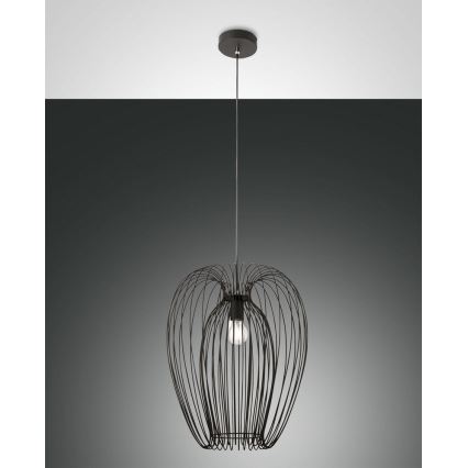 Fabas Luce 3677-45-101 - Lustra ar auklu CAMP 1xE27/40W/230V melna
