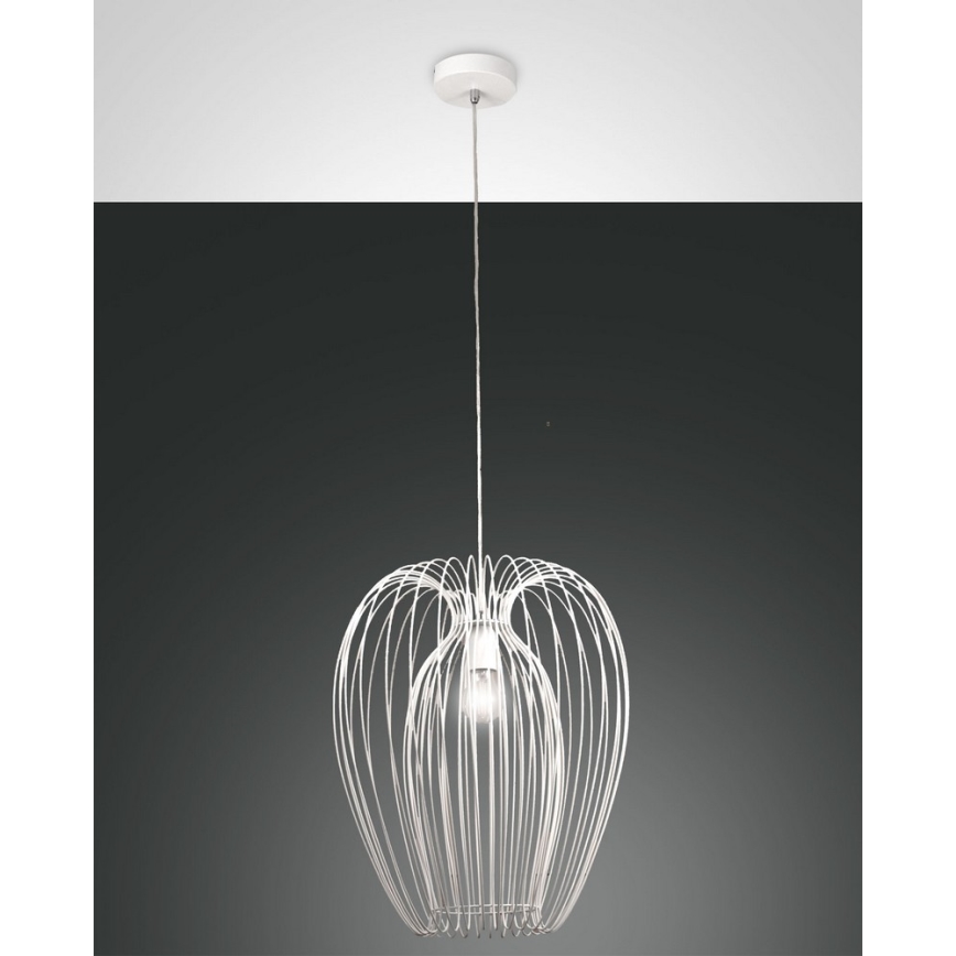 Fabas Luce 3677-45-102 - Lustra ar auklu CAMP 1xE27/40W/230V balta