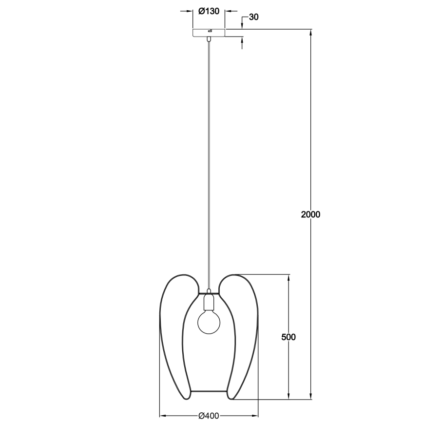 Fabas Luce 3677-45-102 - Lustra ar auklu CAMP 1xE27/40W/230V balta