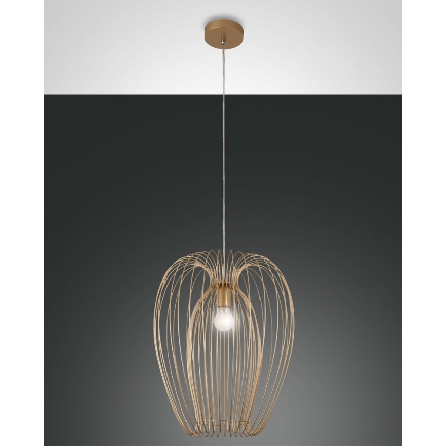 Fabas Luce 3677-45-225 - Lustra ar auklu CAMP 1xE27/40W/230V zeltaina