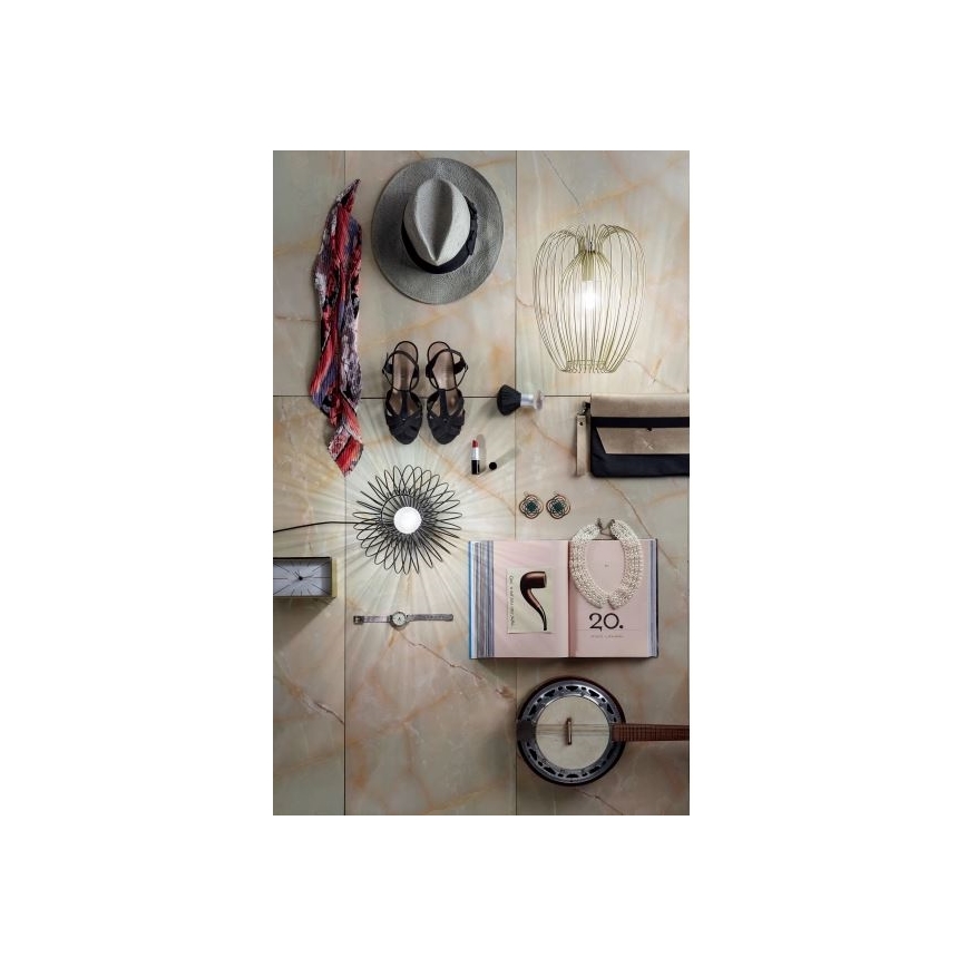 Fabas Luce 3677-45-225 - Lustra ar auklu CAMP 1xE27/40W/230V zeltaina