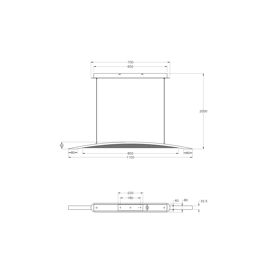 Fabas Luce 3697-40-102 - LED Aptumšojama lustra ar auklu CORDOBA LED/36W/230V balta/koks