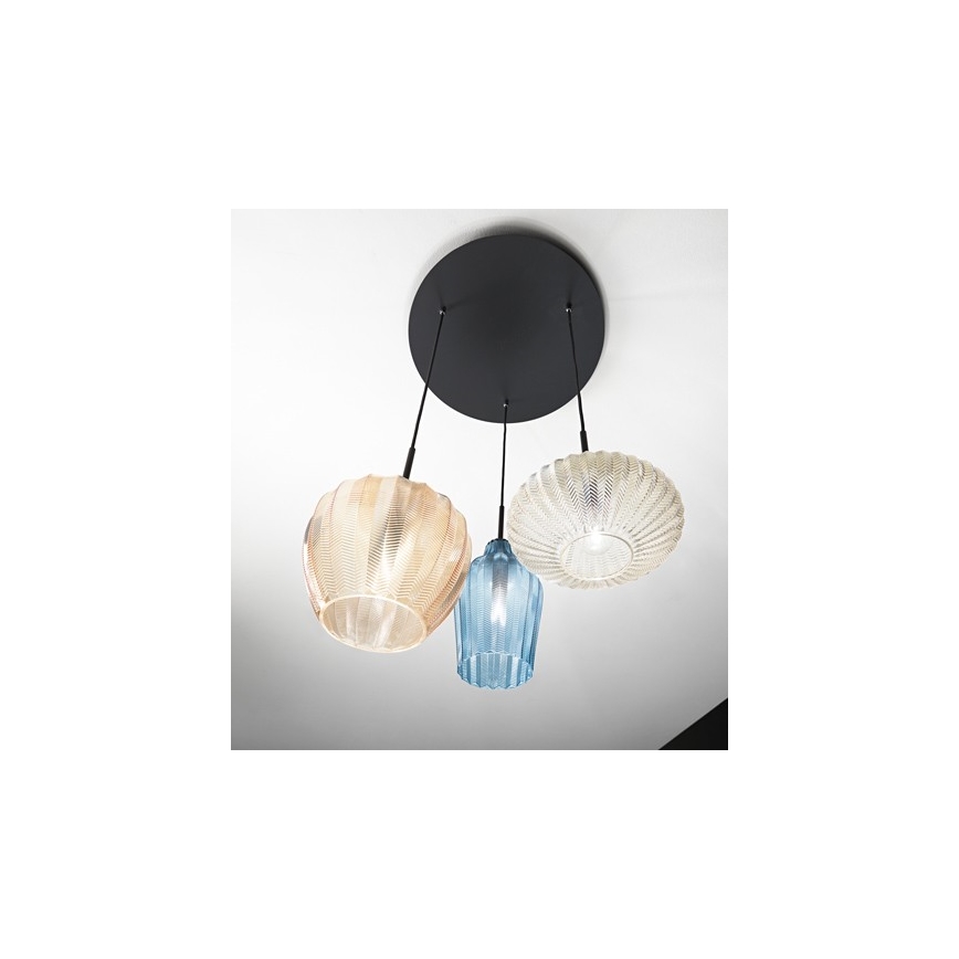 Fabas Luce 3725-47-363 - Lustra ar auklu OLBIA 3xE27/40W/230V