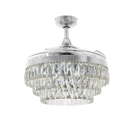 FANAWAY 212923 - LED Griestu ventilators VEIL 6xE14/4,5W/230V spīdīgi hromēts + tālvadības pults