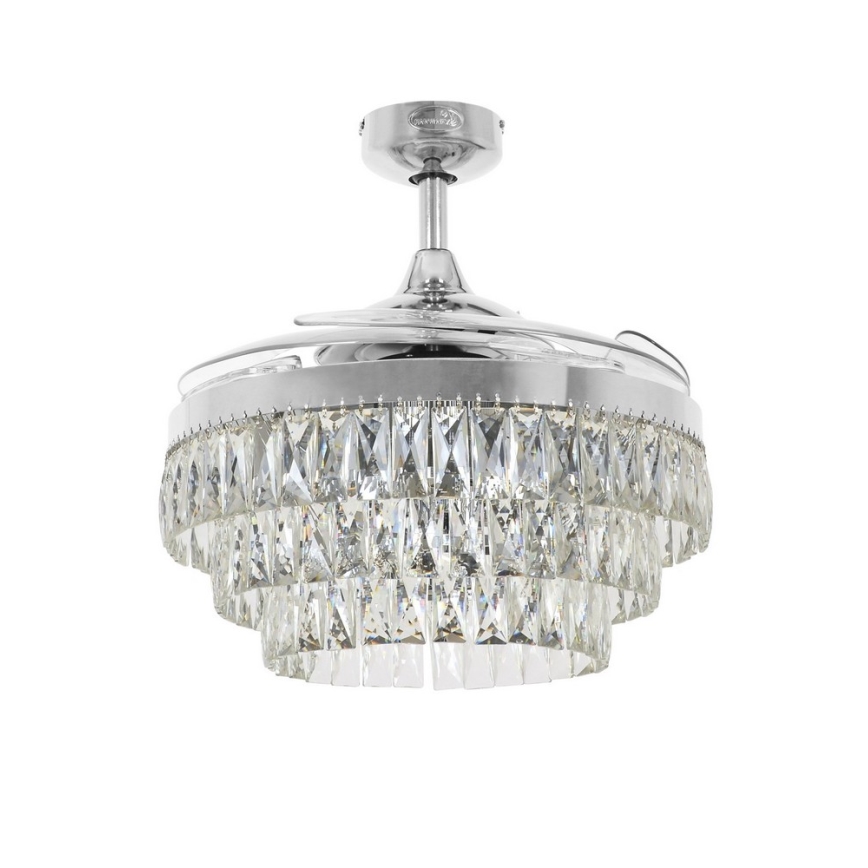 FANAWAY 212923 - LED Griestu ventilators VEIL 6xE14/4,5W/230V spīdīgi hromēts + tālvadības pults