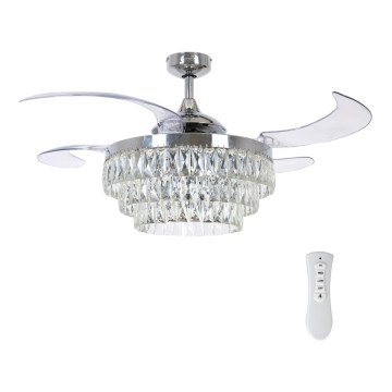 FANAWAY 212923 - LED Griestu ventilators VEIL 6xE14/4,5W/230V spīdīgi hromēts + tālvadības pults