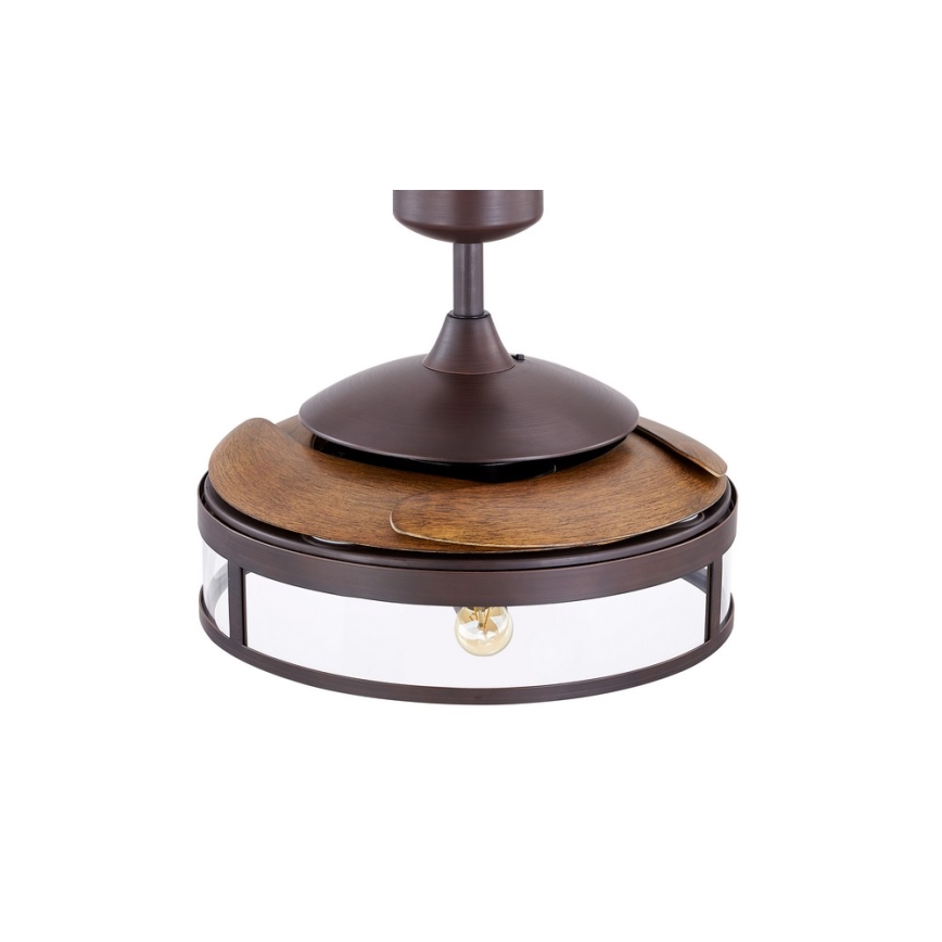 FANAWAY 212925 - LED Griestu ventilators CLASSIC 3xE27/4W/230V brūna + tālvadības pults