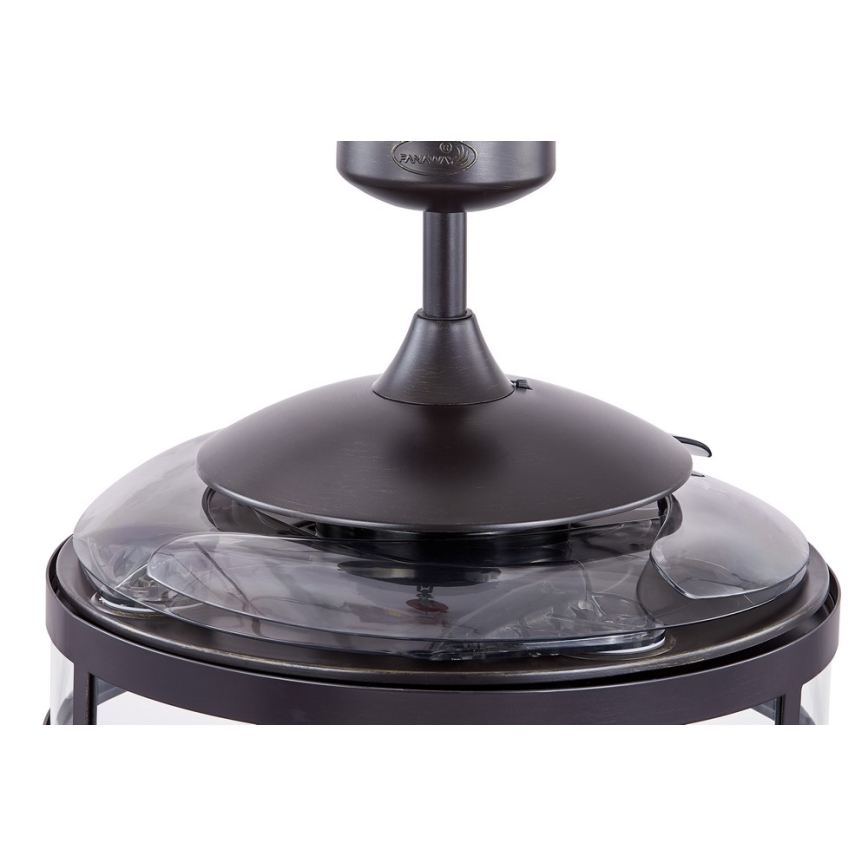 FANAWAY 212927 - LED griestu ventilators CLASSIC 3xE27/4W/230V melns Ø 112 cm + tālvadības pults