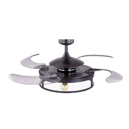 FANAWAY 212927 - LED griestu ventilators CLASSIC 3xE27/4W/230V melns + tālvadība