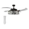 FANAWAY 212927 - LED griestu ventilators CLASSIC 3xE27/4W/230V melns + tālvadība