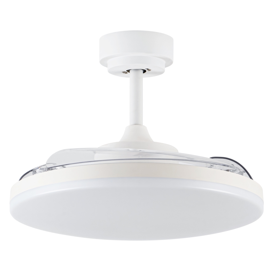 FANAWAY 21612949 - LED Aptumšojams griestu ventilators STROLL LED/30W/230V 2700/3500/5000K d. 106 cm balta/caurspīdīga + tālvadības pults