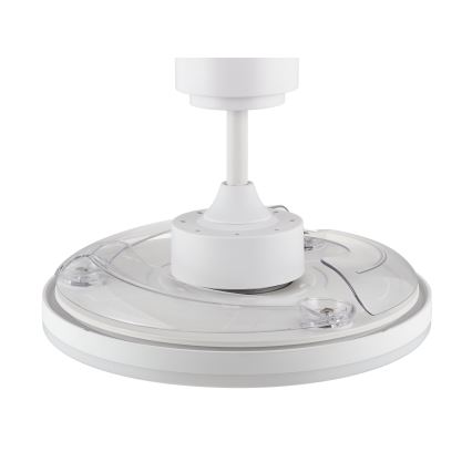 FANAWAY 21612949 - LED Aptumšojams griestu ventilators STROLL LED/30W/230V 2700/3500/5000K d. 106 cm balta/caurspīdīga + tālvadības pults