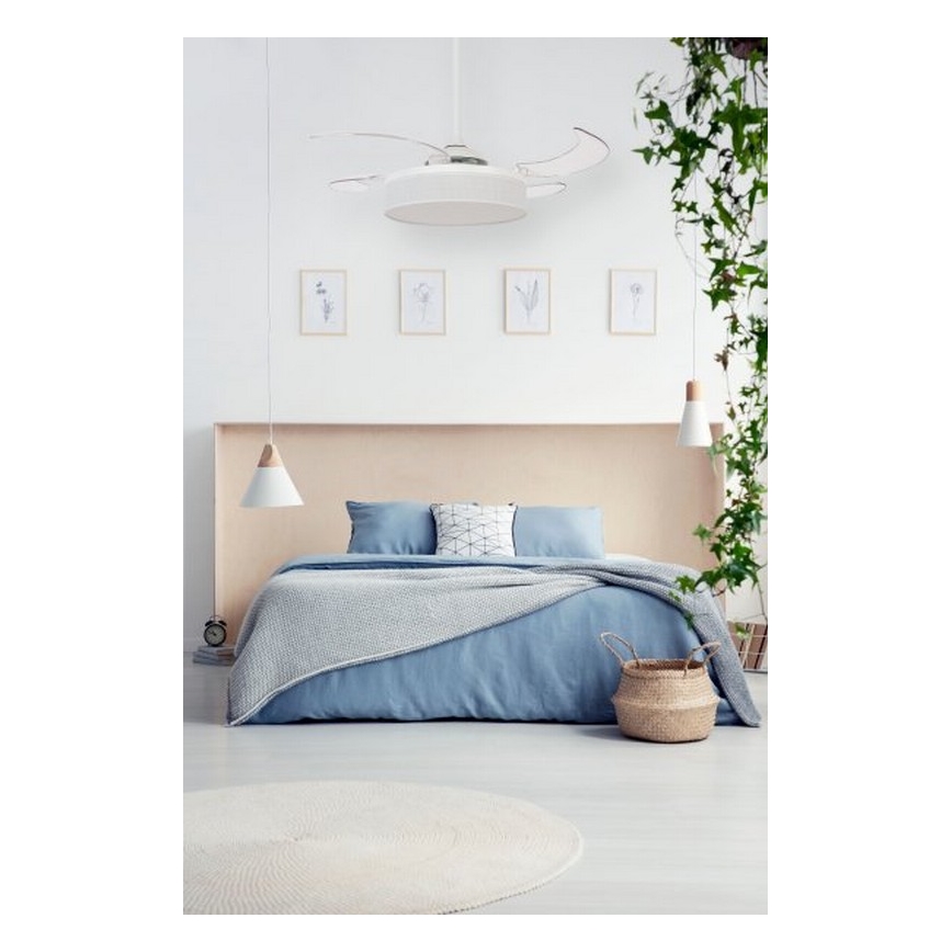 FANAWAY 511030 - LED Griestu ventilators FRASER 3xE27/20W/230V balta + tālvadības pults
