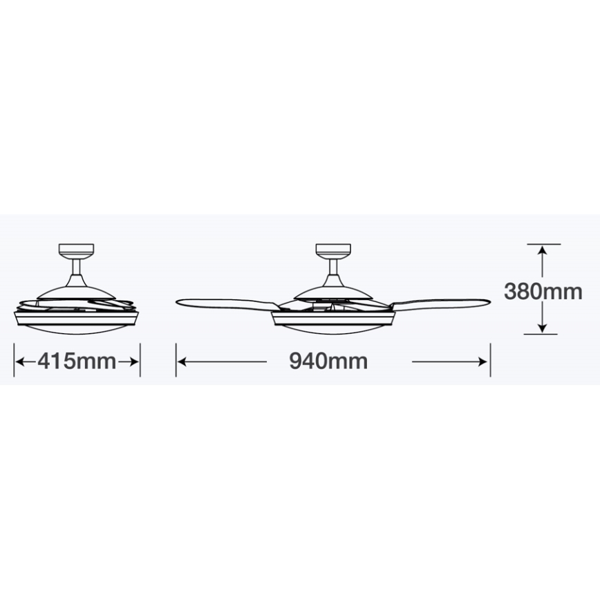 FANAWAY 512120 - Griestu ventilators EVORA 2xE27/15W/230V + tālvadības pults