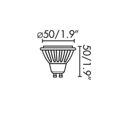 Faro 17316 - LED Spuldze GU10/8W/230V 2700K