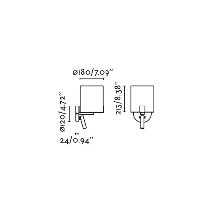 FARO 20053 - LED Sienas lampa NILA 1xE27/15W/230V + LED/3W krēmkrāsa/melna