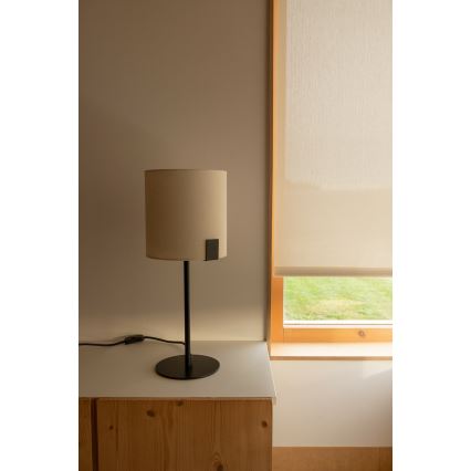 FARO 20054 - Galda lampa NILA 1xE27/15W/230V krēmkrāsa/melna