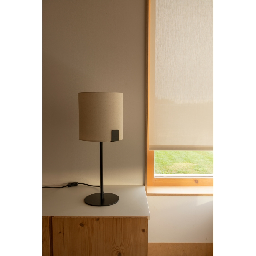 FARO 20054 - Galda lampa NILA 1xE27/15W/230V krēmkrāsa/melna