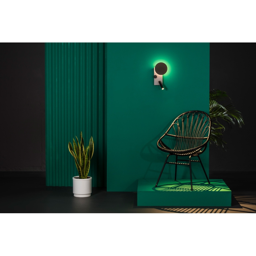 FARO 20066 - LED Aptumšojama sienas lampiņa KLEE LED/10W/230V + LED/3W pa kreisi