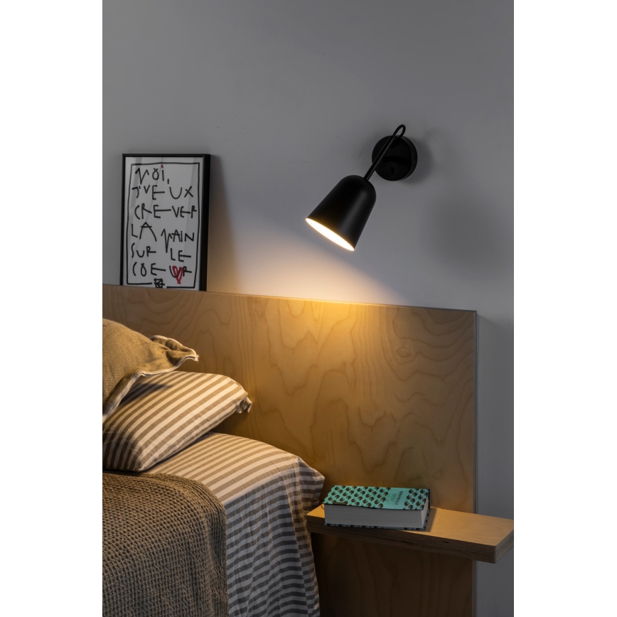 FARO 28257 - Sienas lampa STUDIO 1xE14/8W/230V melna