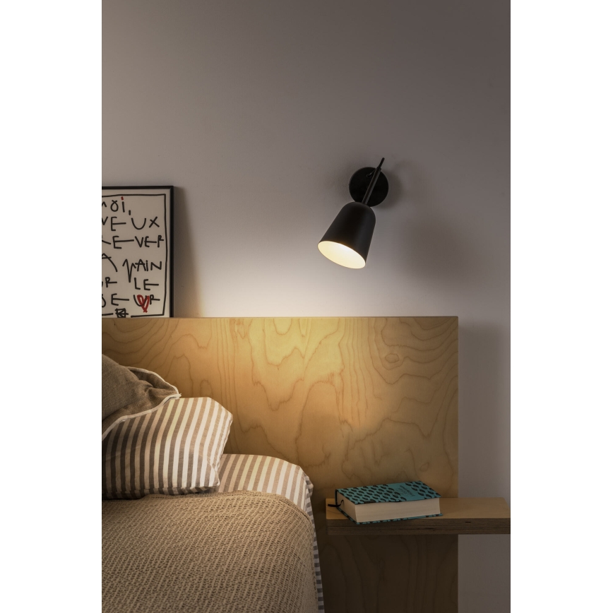 FARO 28257 - Sienas lampa STUDIO 1xE14/8W/230V melna