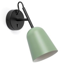 FARO 28259 - Sienas lampa STUDIO 1xE14/8W/230V zaļa/melna