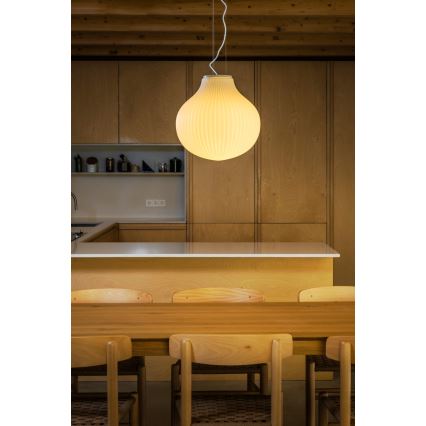 FARO 28301 - Lustra ar auklu ISABELLE 1xE27/15W/230V d. 40 cm balta