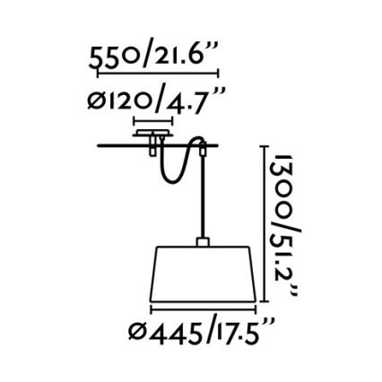 FARO 28394 - Lustra uz auklas FUSTA 1xE27/20W/230V balta