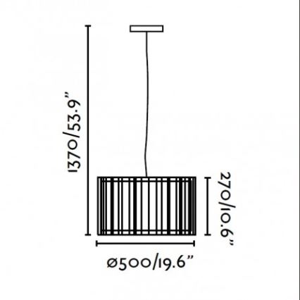 Faro 29309 - Lustra ar auklu LINDA 1xE27/100W/230V