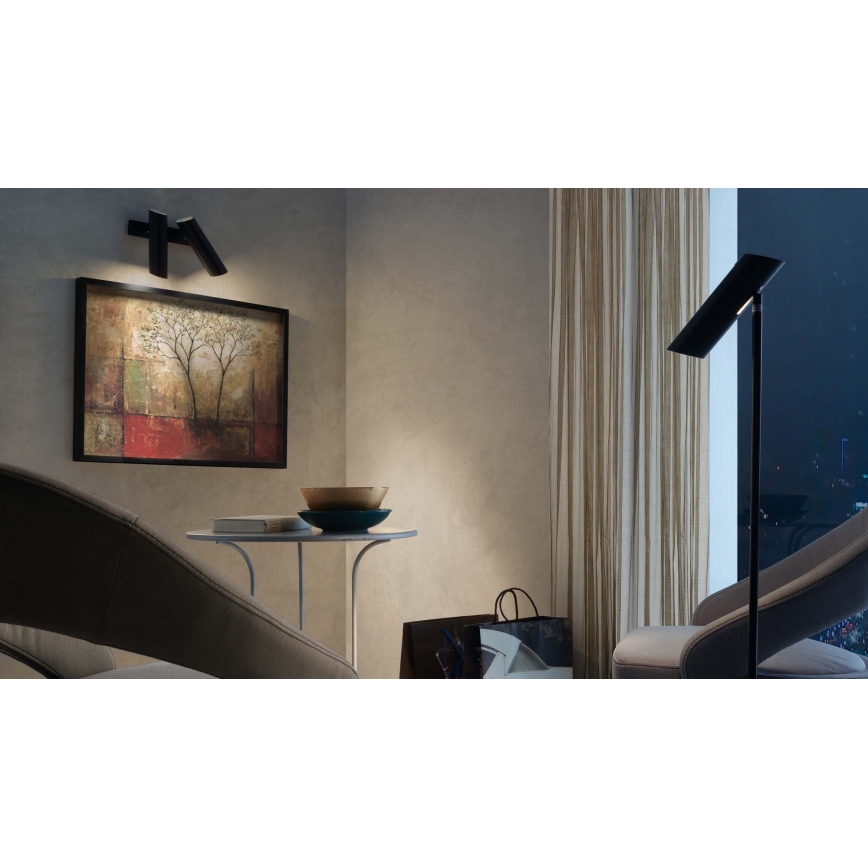 FARO 29876 - Sienas starmetis LINK 2xGU10/11W/230V melns