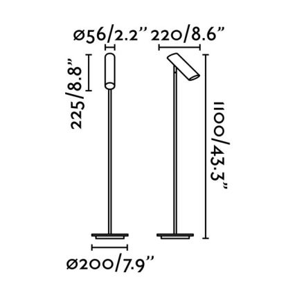 FARO 29883 - Stāvlampa LINK 1xGU10/11W/230V balta