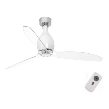 FARO 32020-Griestu ventilators MINI ETERFAN balta/caurspīdīga d. 128 cm+tālvadības pults