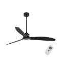 FARO 32100 - Griestu ventilators JUST FAN d. 128 cm black + tālvadības pults
