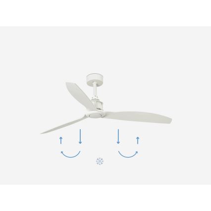FARO 32101WP - Griestu ventilators JUST FAN M balta d. 128 cm SMART + tālvadības pults