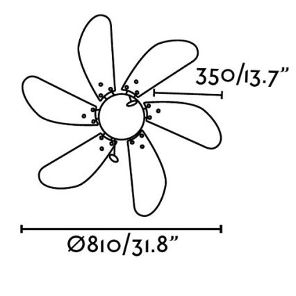 FARO 33179 - Griestu ventilators PALAO 1xE14/40W/230V