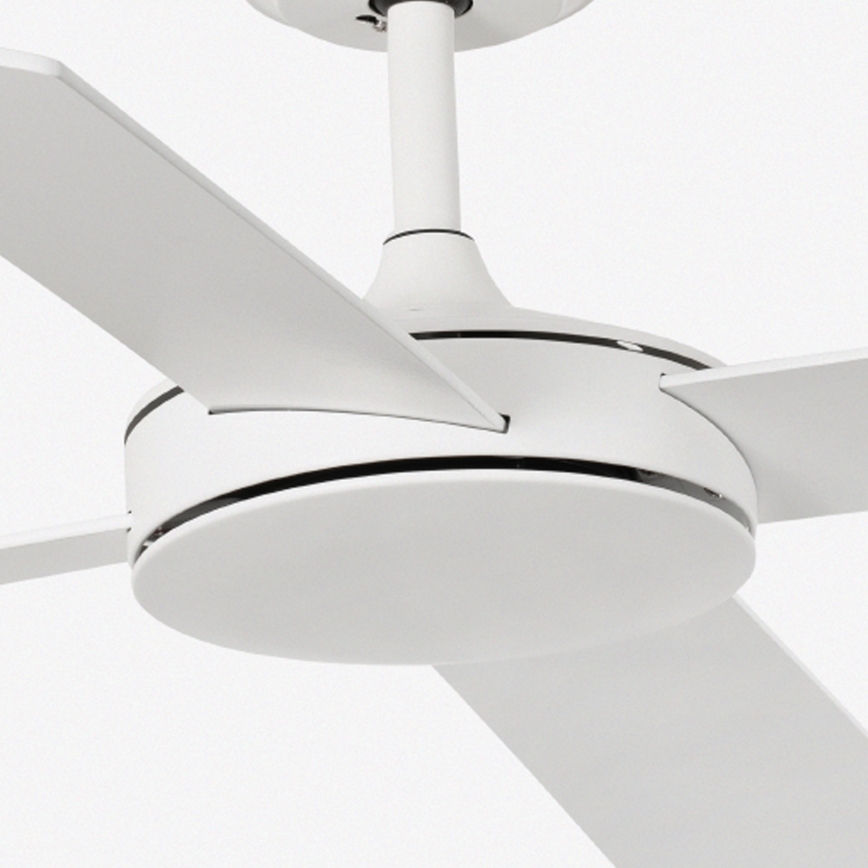 FARO 33350DC - Griestu ventilators MALLORCA L balta/brūna + tālvadības pults