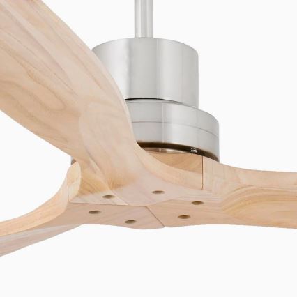FARO 33373DC - Griestu ventilators LANTAU koks/matēts hroms d. 132 cm + tālvadības pults