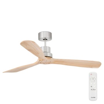 FARO 33373DC - Griestu ventilators LANTAU koks/matēts hroms Ø 132 cm + tālvadība