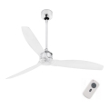 FARO 33394 - Griestu ventilators JUST FAN spīdīgi hromēts/caurspīdīgs + tālvadības pults