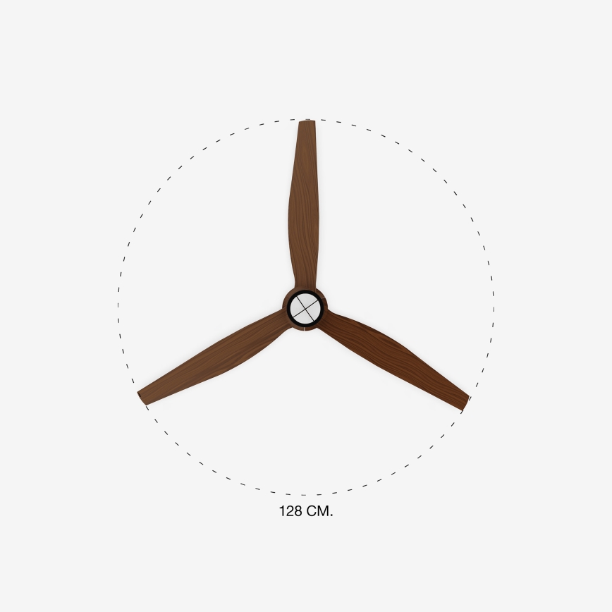 FARO 33395-10 - LED griestu ventilators JUST FAN LED/16W/230V melns/brūns Ø 128 cm ar tālvadības pulti