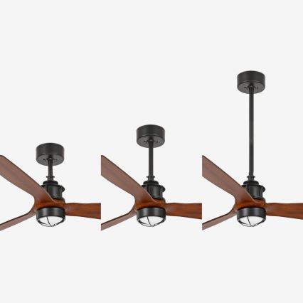 FARO 33395-10 - LED griestu ventilators JUST FAN LED/16W/230V melns/brūns Ø 128 cm ar tālvadības pulti