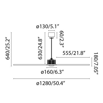 FARO 33395-10 - LED griestu ventilators JUST FAN LED/16W/230V melns/brūns Ø 128 cm ar tālvadības pulti