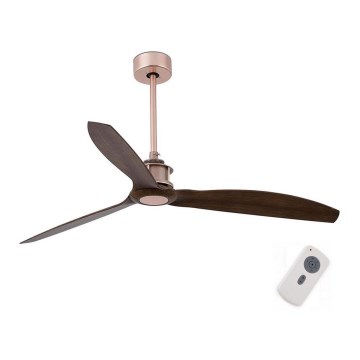 FARO 33399 - Griestu ventilators JUST FAN brūns/kapara