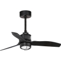 FARO 33424WT1N - LED aptumšojams griestu ventilators JUST FAN S ar LED/16W/230V Ø 81 cm melns Wi-Fi Tuya + ar tālvadības pulti