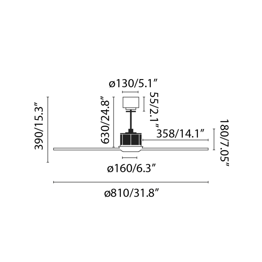FARO 33425 - Griestu ventilators JUST FAN d. 81 cm + tālvadības pults