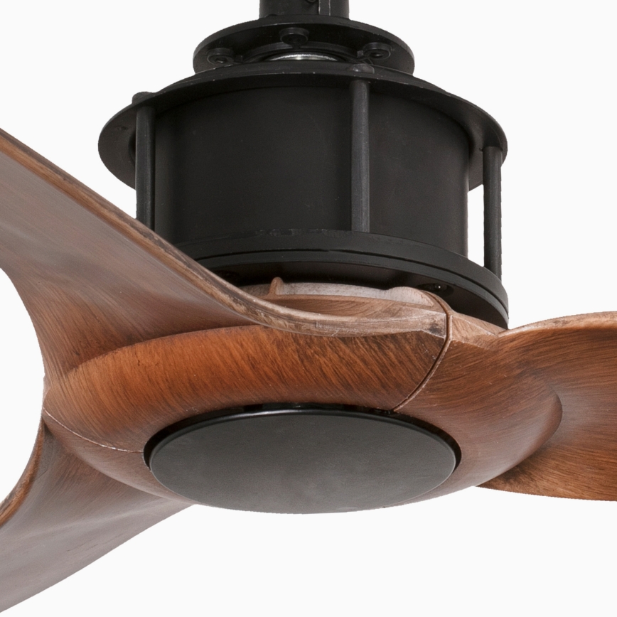 FARO 33425WT - Griestu ventilators JUST FAN S Ø 81 cm brūns/melns Wi-Fi Tuya + tālvadības pults