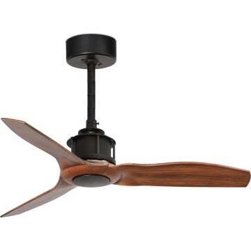 FARO 33425WT - Griestu ventilators JUST FAN S Ø 81 cm brūns/melns Wi-Fi Tuya + tālvadības pults
