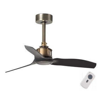 FARO 33429- Griestu ventilators JUST FAN melna/zelta d. 81 cm + tālvadības pults